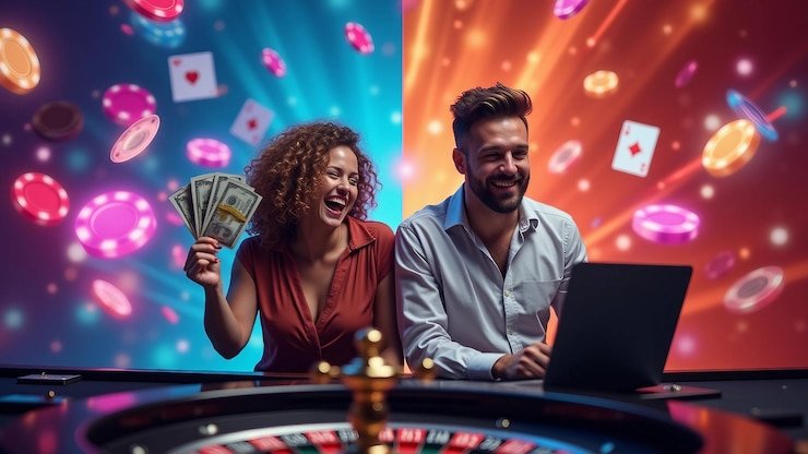 Dealer profesional memandu permainan baccarat di meja kasino langsung panahbet